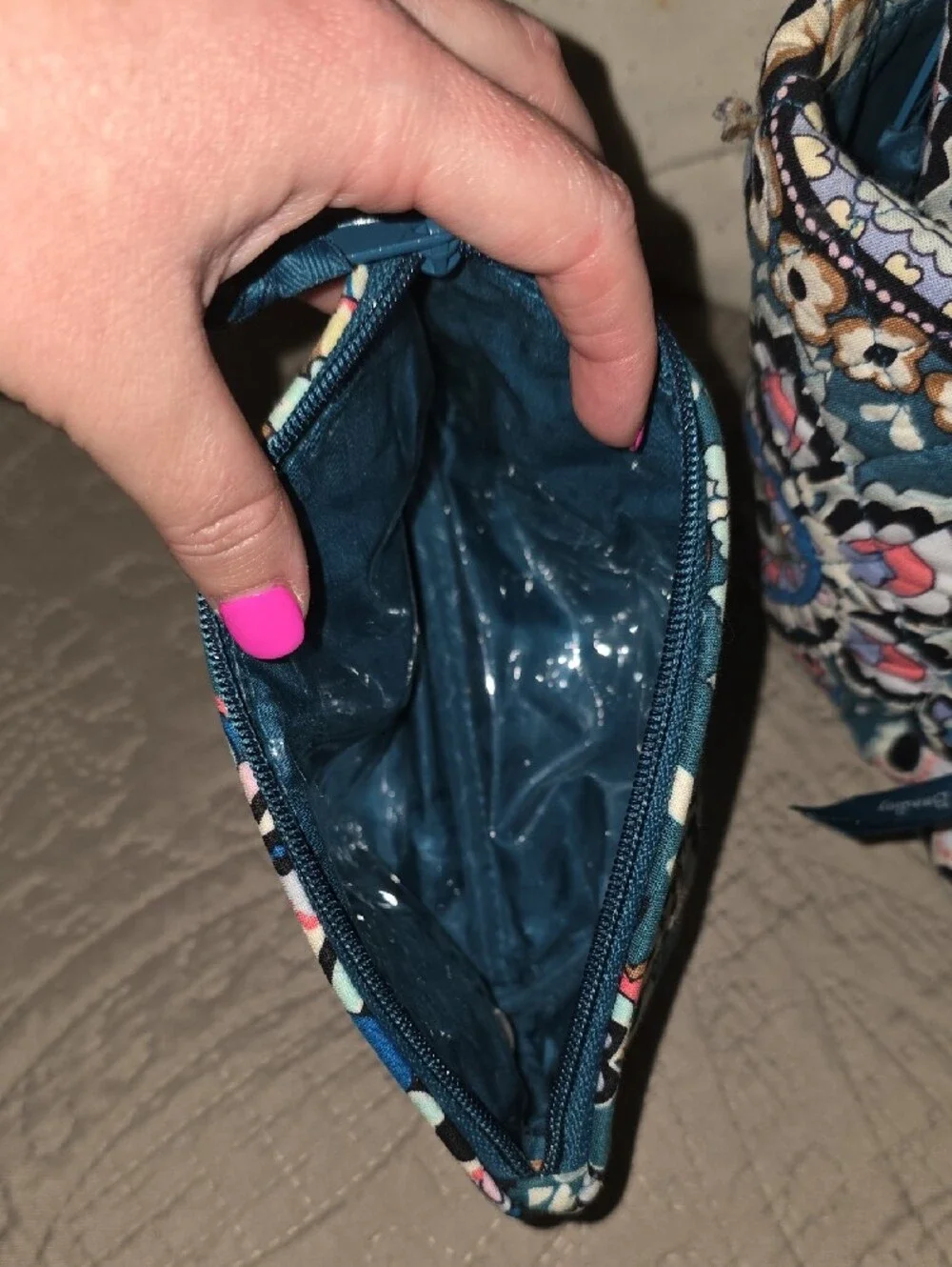 Vera Bradley Haymarket Paisley Back Pack And Cosmetic Bag